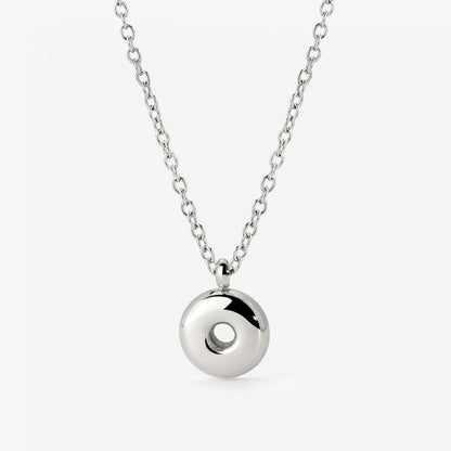 Bubble Letter Necklace Silver