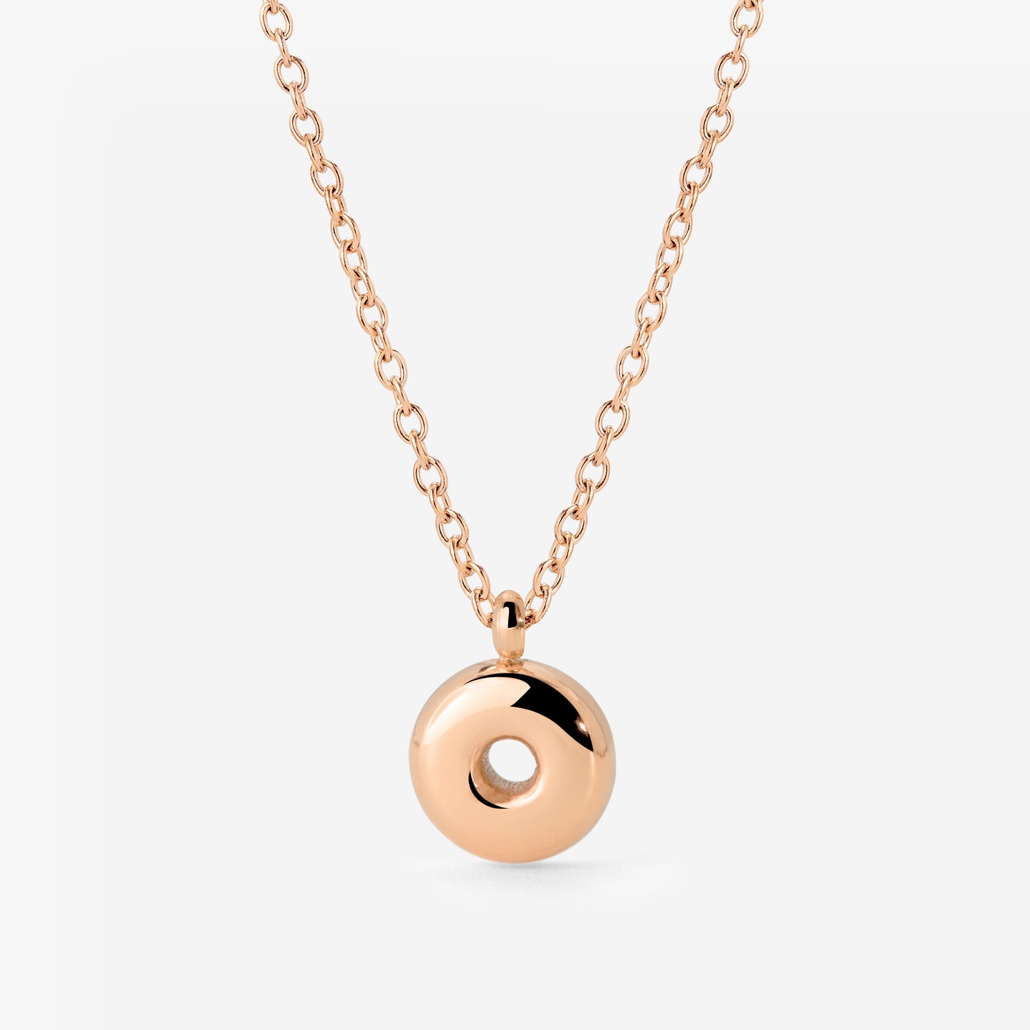 Bubble Letter Necklace Rose Gold