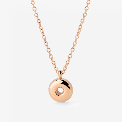 Bubble Letter Necklace Rose Gold