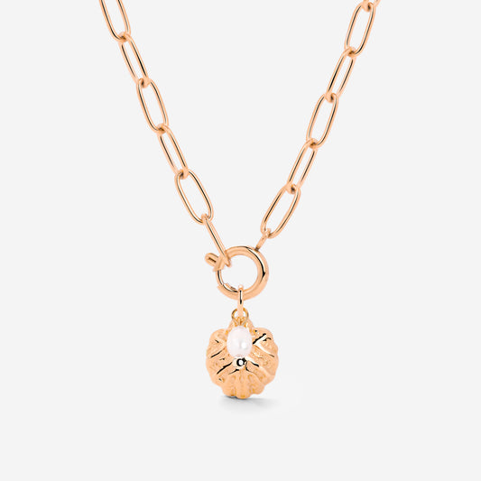 Ocean Lovers Oval Links Necklace Set Rose Gold