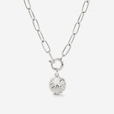 Ocean Lovers Oval Links Necklace Set Silver
