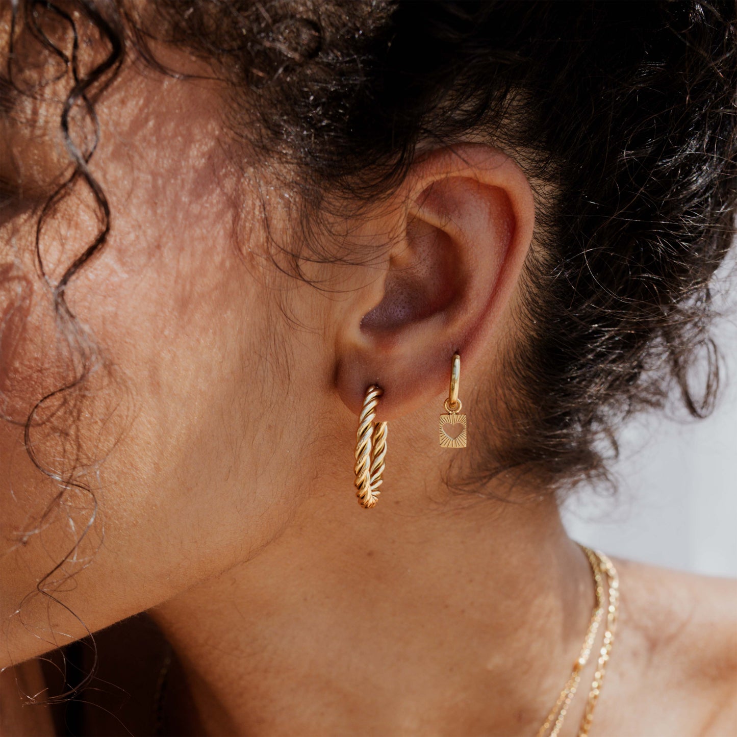 Summer Luv Hoop Set Baby Gold