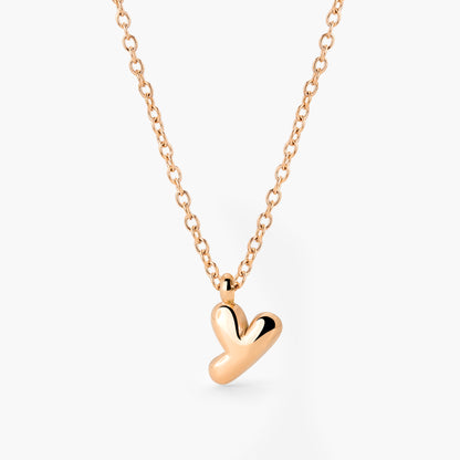 Bubble Letter Necklace Rose Gold