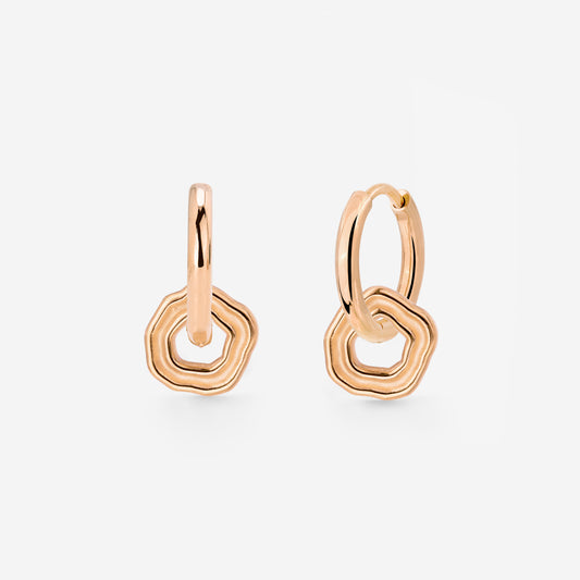 Coastal Charm Hoop Set Small Rose Gold