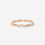 Curly Twist Ring Rose Gold