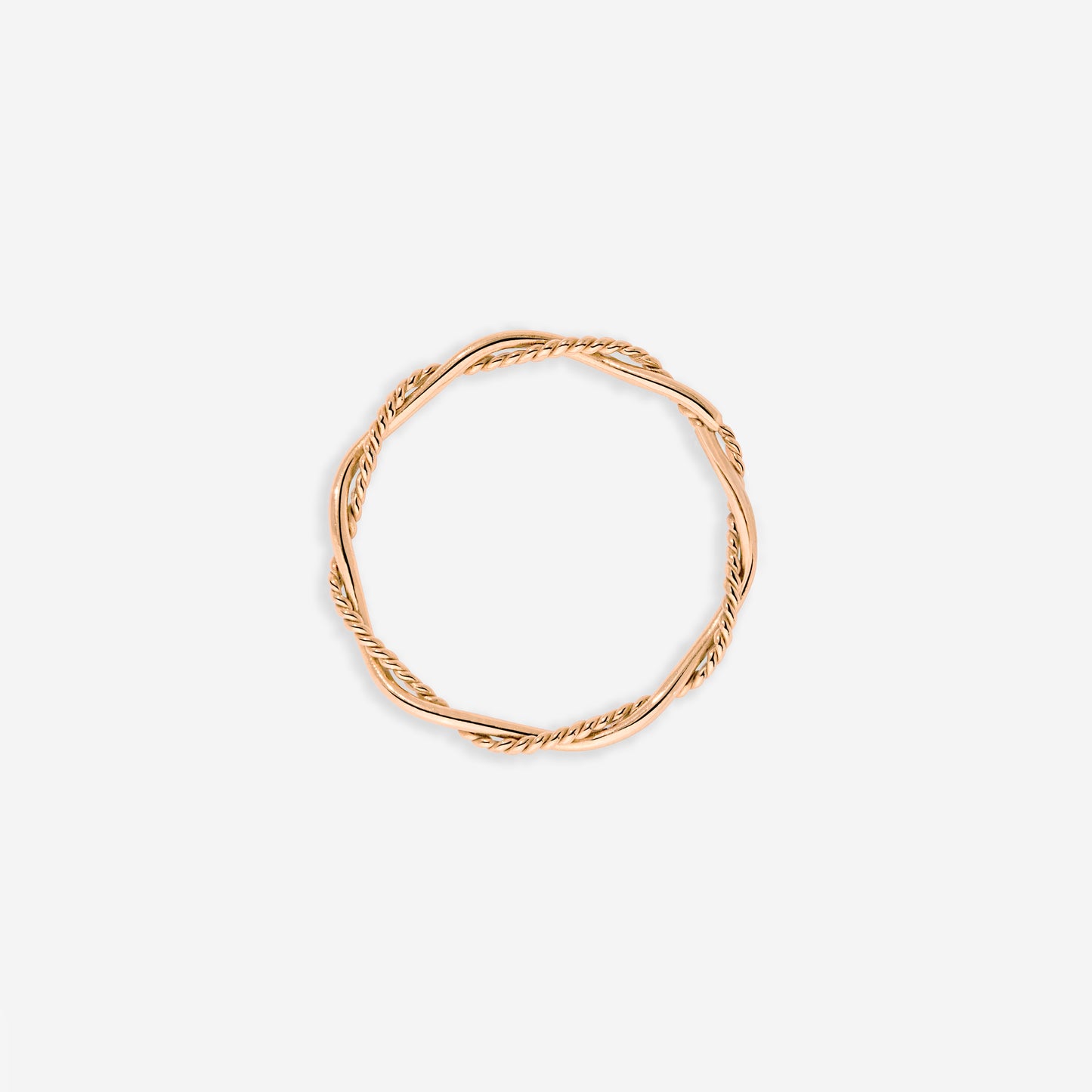 Curly Twist Ring Rose Gold
