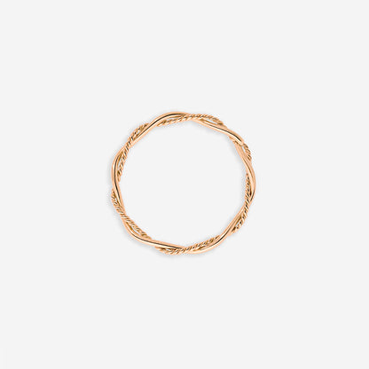Curly Twist Ring Rose Gold