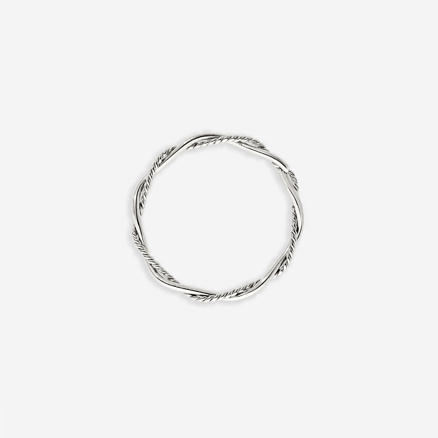 Curly Twist Ring Silver