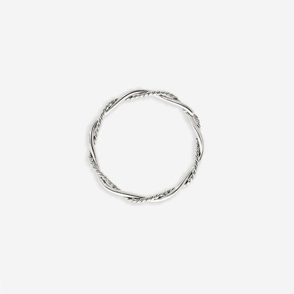 Curly Twist Ring Silver