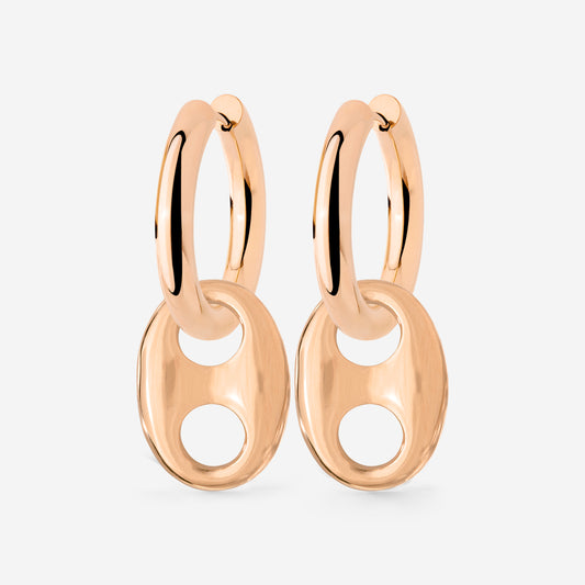 Chunky Gem Find Hoop Set Medium Rose Gold