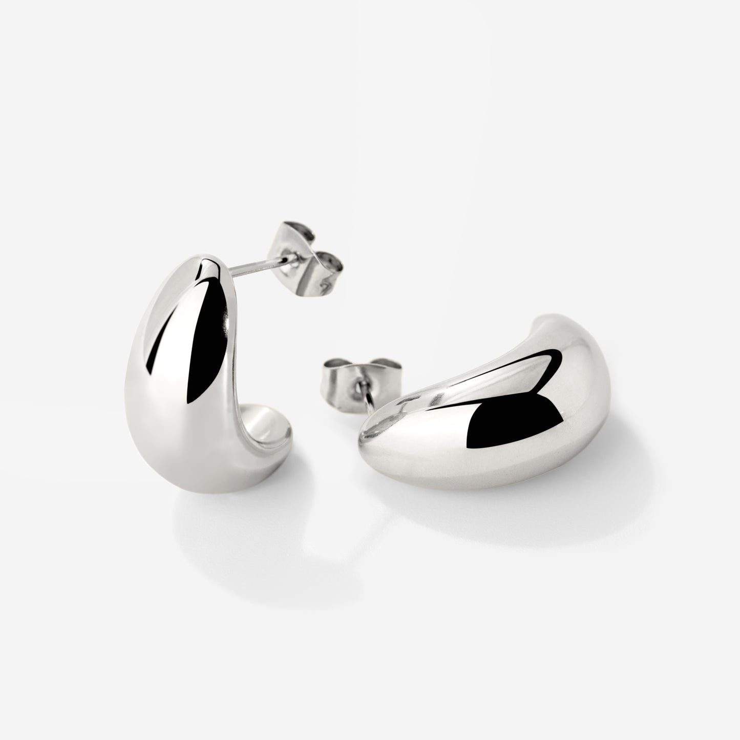 Huggie Studs Silver