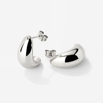 Huggie Studs Silver
