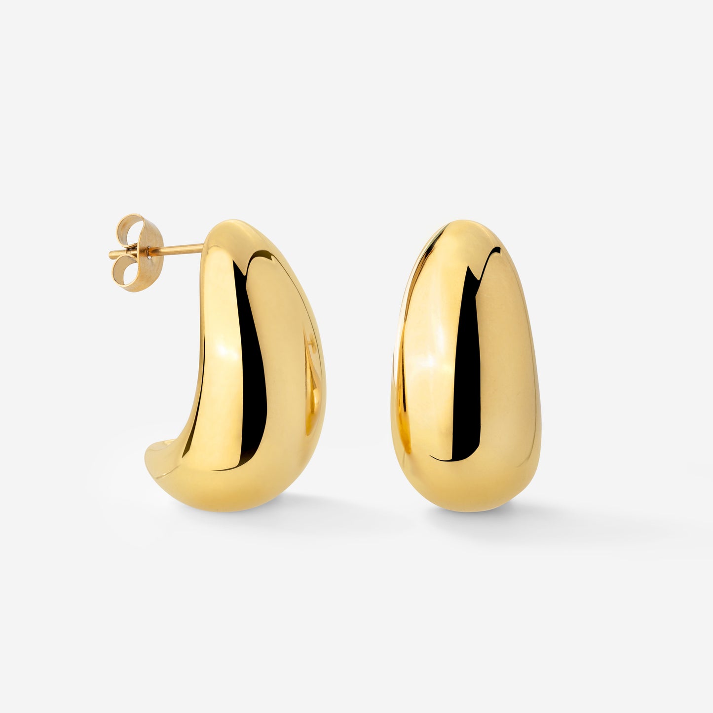 Huggie Studs Gold