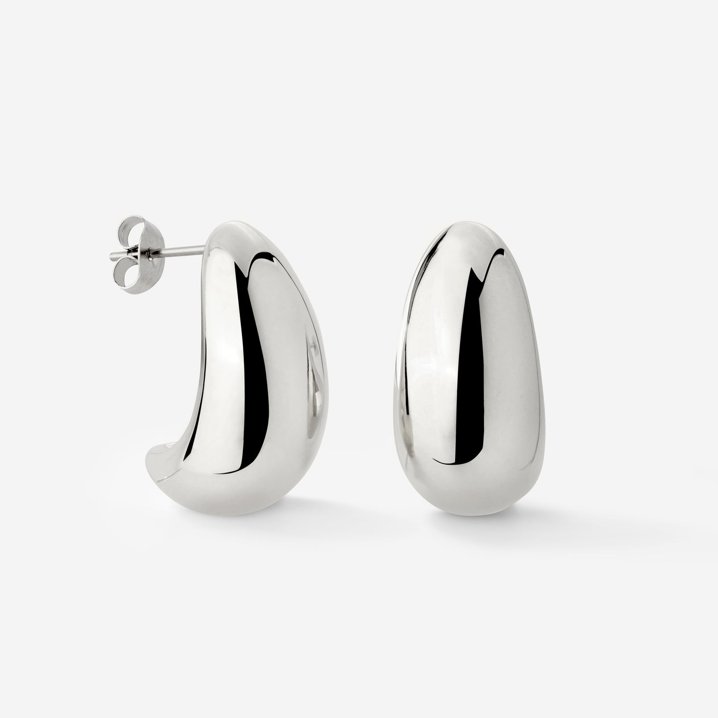 Huggie Studs Silver