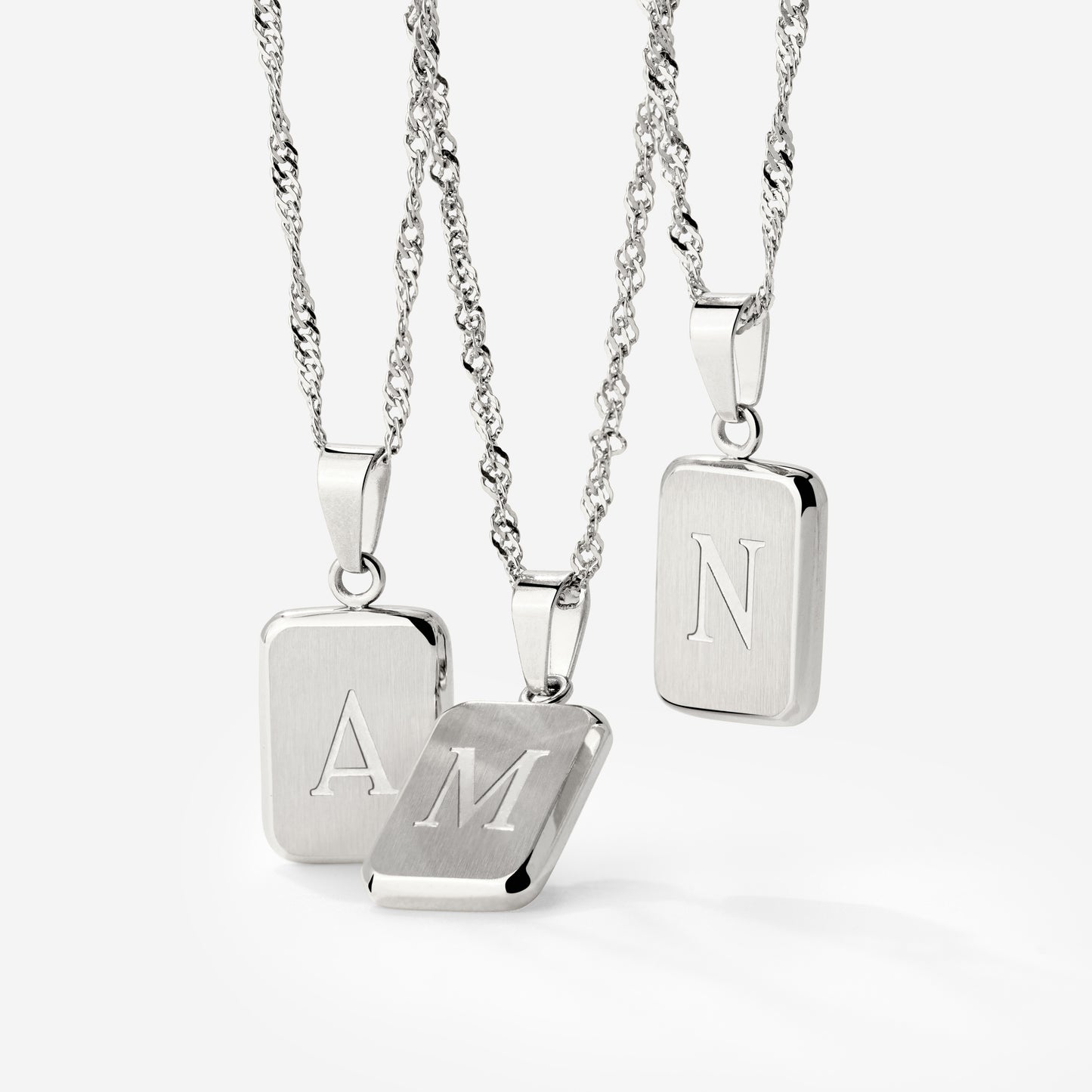 Letter Necklace Silver