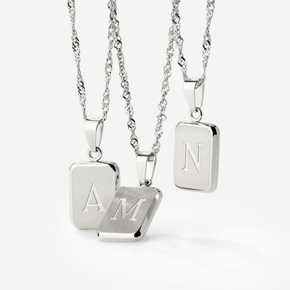 Letter Necklace Silver