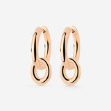 Chunky Oval Donut Hoop Set Medium Rose Gold