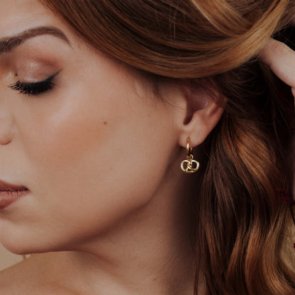 Pretzel Babe Hoop Set Small Gold