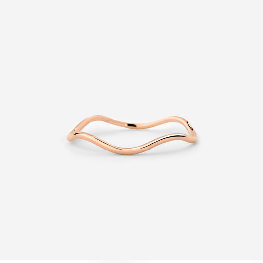 Slim Wave Ring Rose Gold