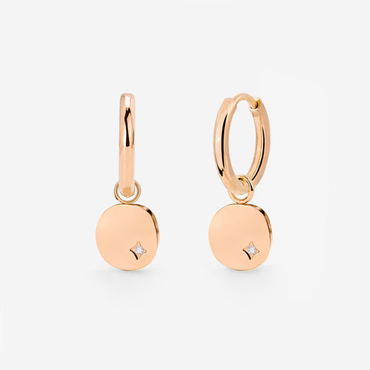 Spring Bling Hoop Set Small Rose Gold