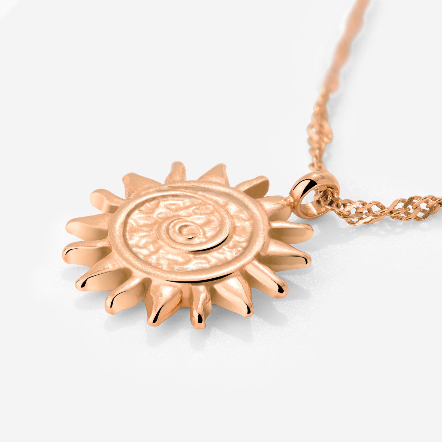 Sunny Swirl Necklace Rose Gold