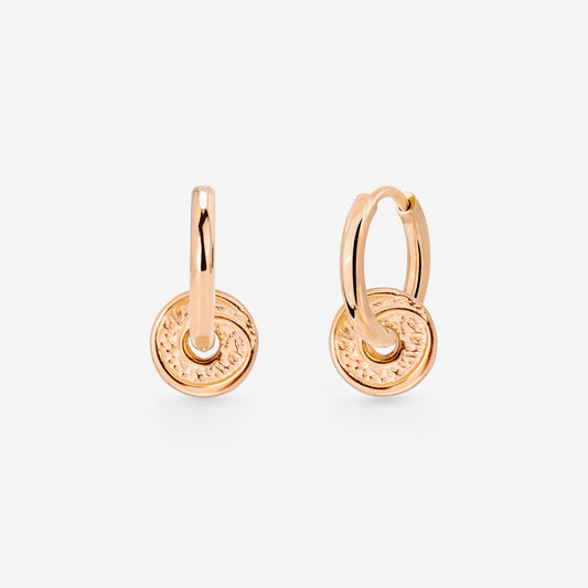 Swirl'n Hoop Set Small Rose Gold