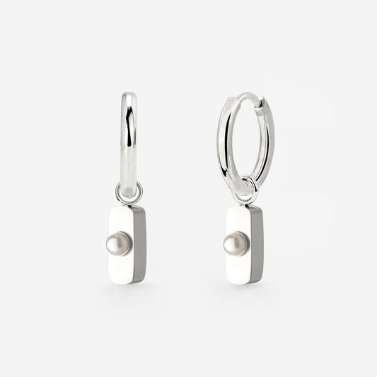 Time Travellers Hoop Set Small Silver