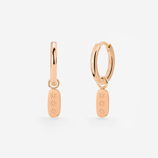 Under the Sun Hoop Set Small Rose Gold