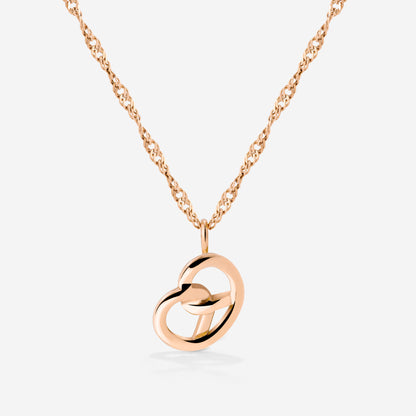Bedazzle my Pretzel Necklace Rose Gold