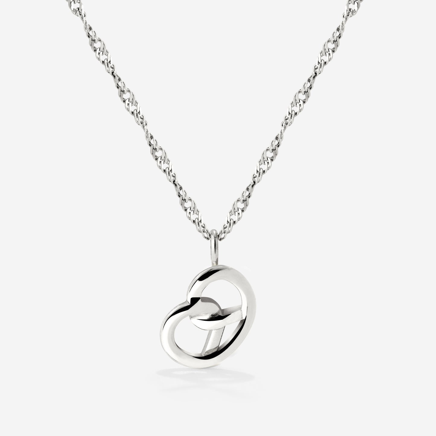 Bedazzle my Pretzel Necklace Silver