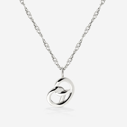 Bedazzle my Pretzel Necklace Silver