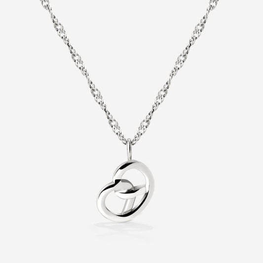 Bedazzle my Pretzel Necklace Silver