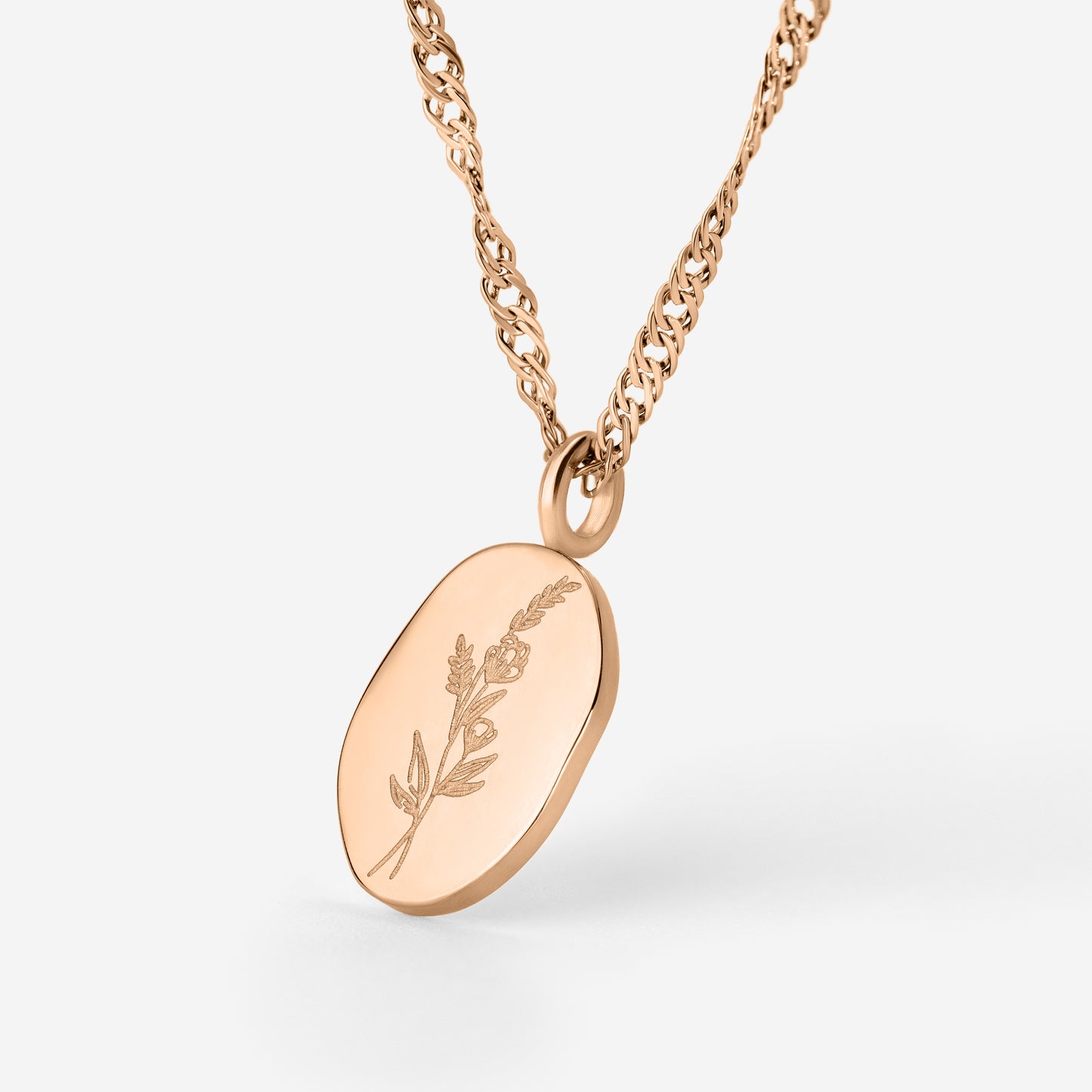Bouquet Coin Necklace Rose Gold