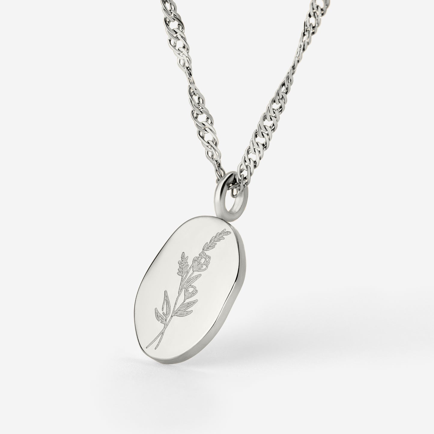 Bouquet Coin Necklace Silver