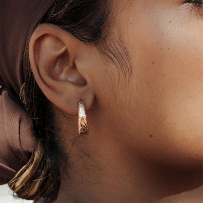 Desert Glow Hoops Rose Gold