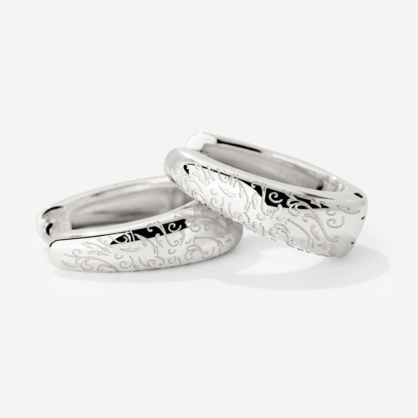 Desert Glow Hoops Silver