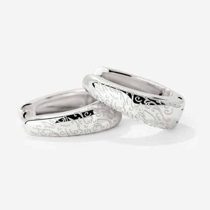 Desert Glow Hoops Silver