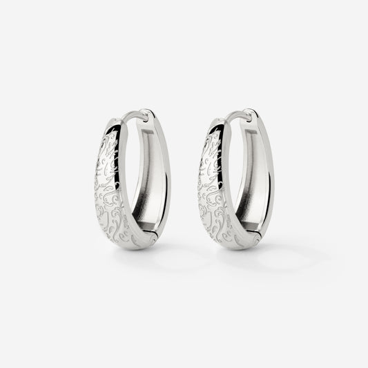 Desert Glow Hoops Silver