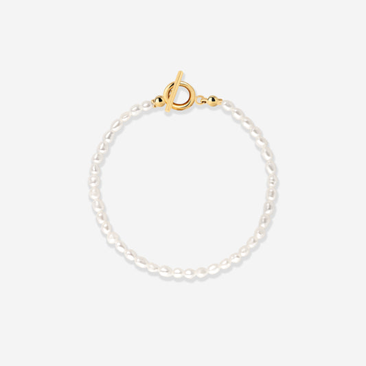 Lenis Loving Pearl Bracelet Gold