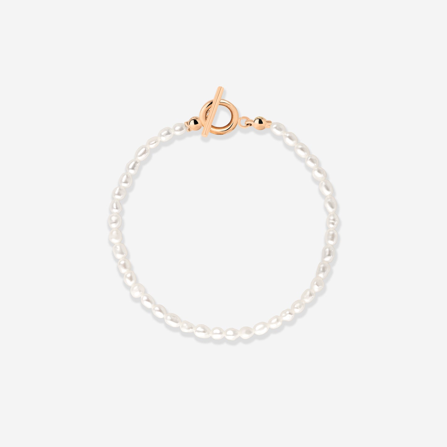 Lenis Loving Pearl Bracelet Rose Gold