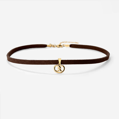 Pretzel Babe Choker Dark Brown
