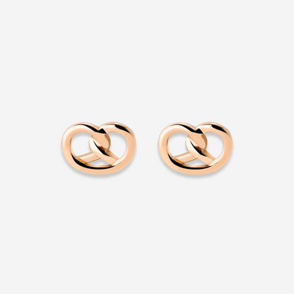 Pretzel Babe Studs Rose Gold