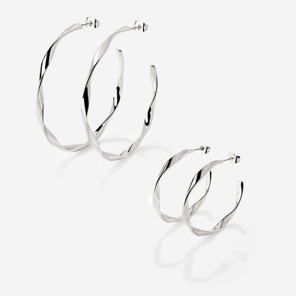 Sahira Hoop Bundle Silver