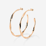 Sahira Hoop Studs Large Rose Gold