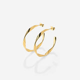 Sahira Hoop Studs Medium Gold