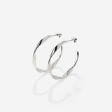 Sahira Hoop Studs Medium Silver