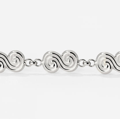 Serpent's Whisper Hoop Set Small Silver