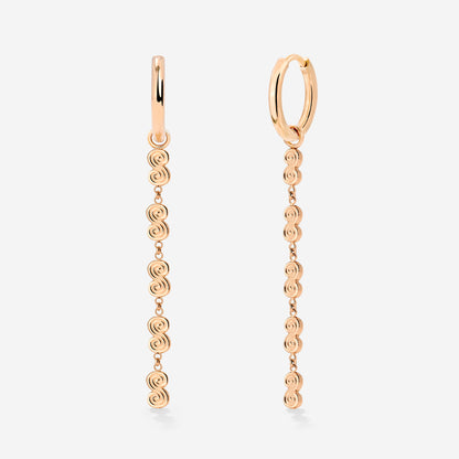 Serpent's Whisper Hoop Set Small Rose Gold