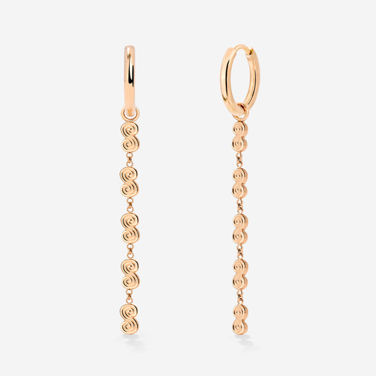 Serpent's Whisper Hoop Set Small Rose Gold