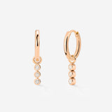 Bezel Bling Hoop Set Small Rose Gold